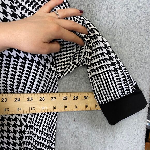 Calvin Klein womens 3/4 sleeve black white career tunic asymmetrical slinky 3X - Picture 5 of 6